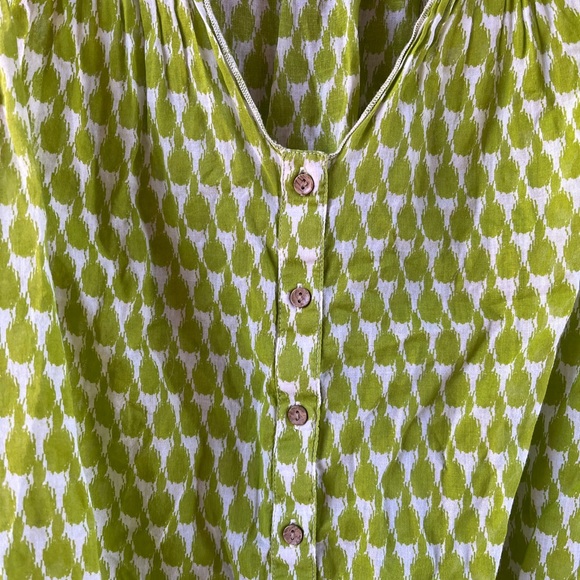 Gap Smocked Green Tank Blouse XS - Picture 2 of 4